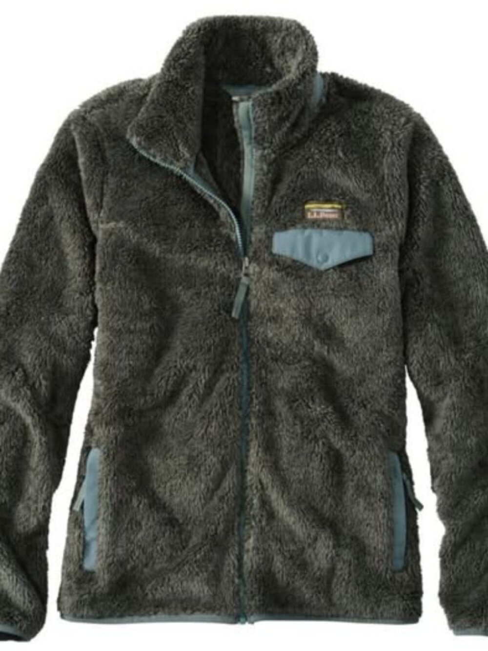 L.L.Bean Hi-Pile Fleece Jacket Green Full Zip Women’s, XL